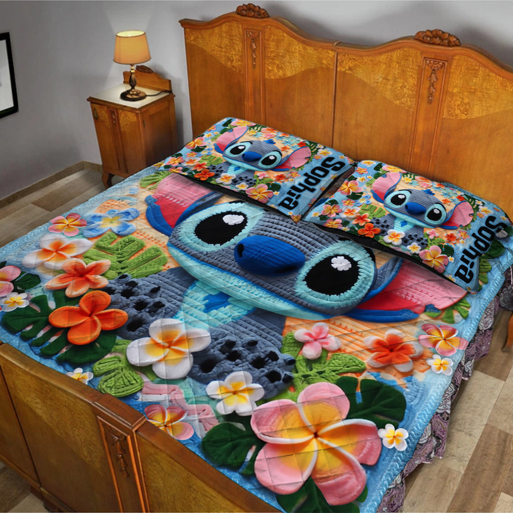 Ohana Means Family - Personalized Ohana Quilt Set