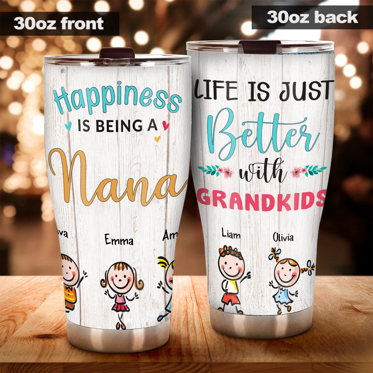 Life Is Just Better With Grandkids - Personalized Mother's Day Grandma Tumbler