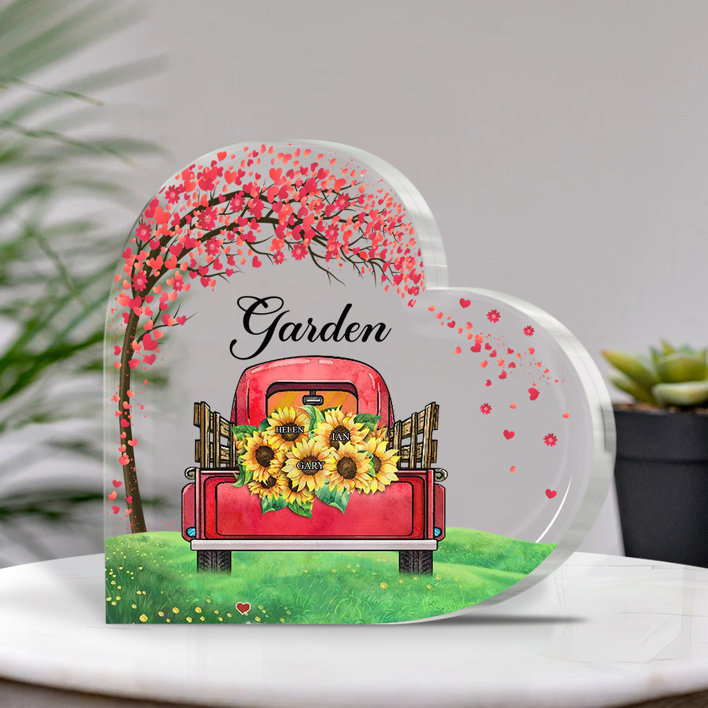 Grandma's Garden - Personalized Mother's Day Grandma Custom Shaped Acrylic Plaque