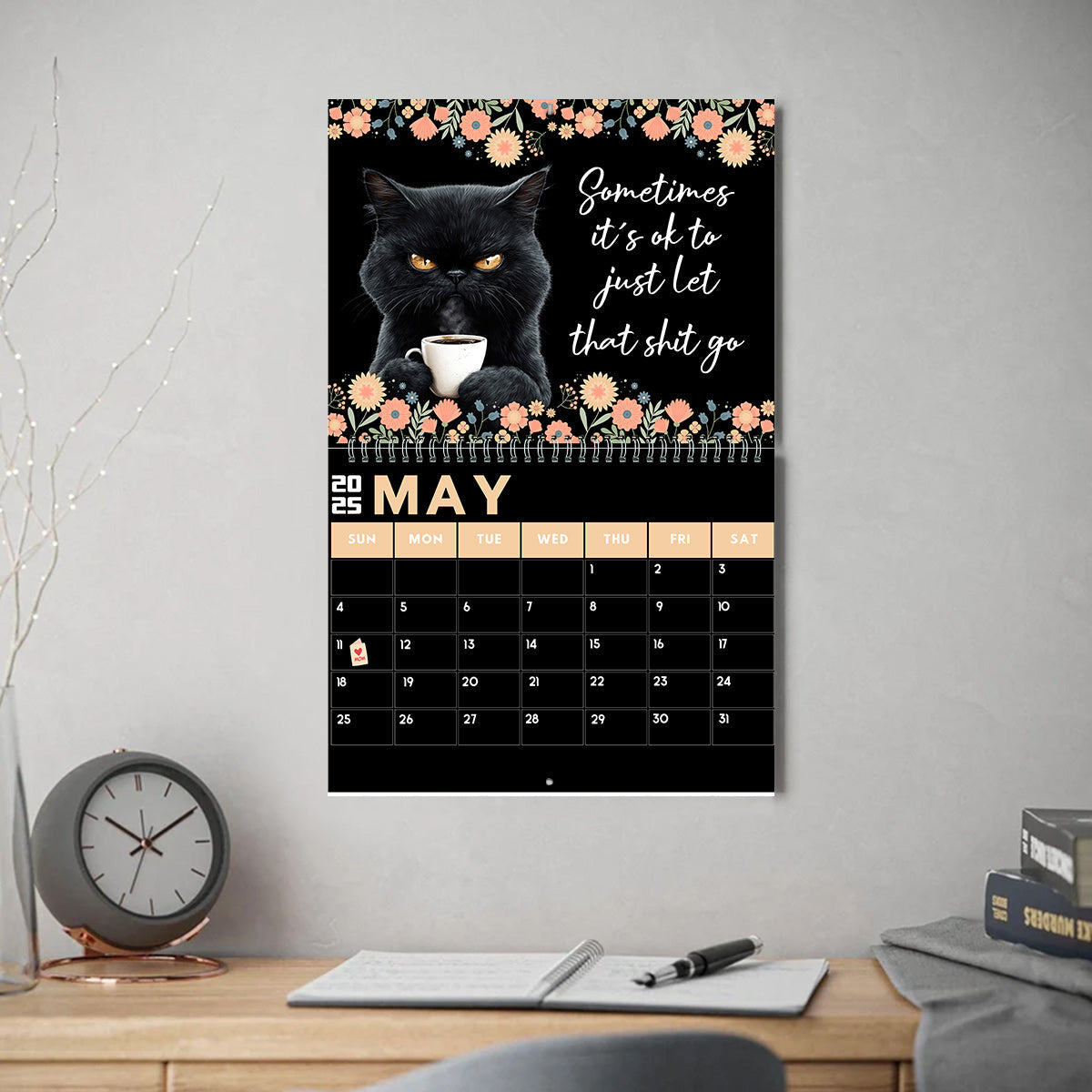 Funny Swear Word Affirmations - Personalized Colleague Wall Calendar & Desk Calendar