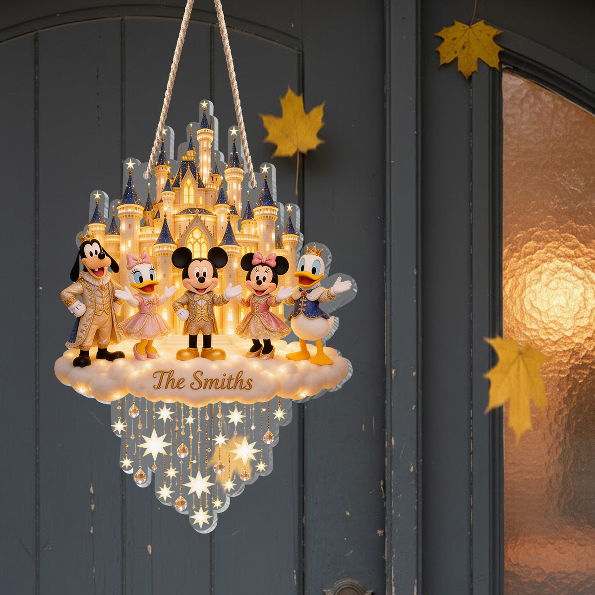 Cartoon Family Castle - Personalized Mouse LED Light Acrylic Sign