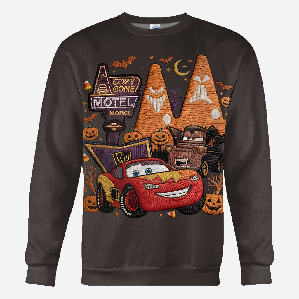 Spooky Halloween Car Friend - Personalized Racing Lover All Over Shirt