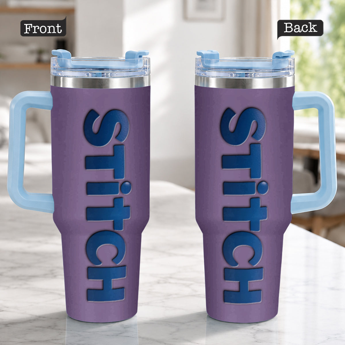 Ohana Tumbler with Charms - Personalized Ohana Tumbler With Handle