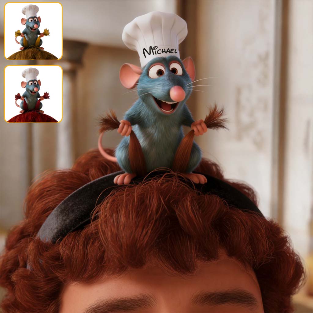 Funny Cooking Mouse - Personalized Mouse Shaped Leather Headband
