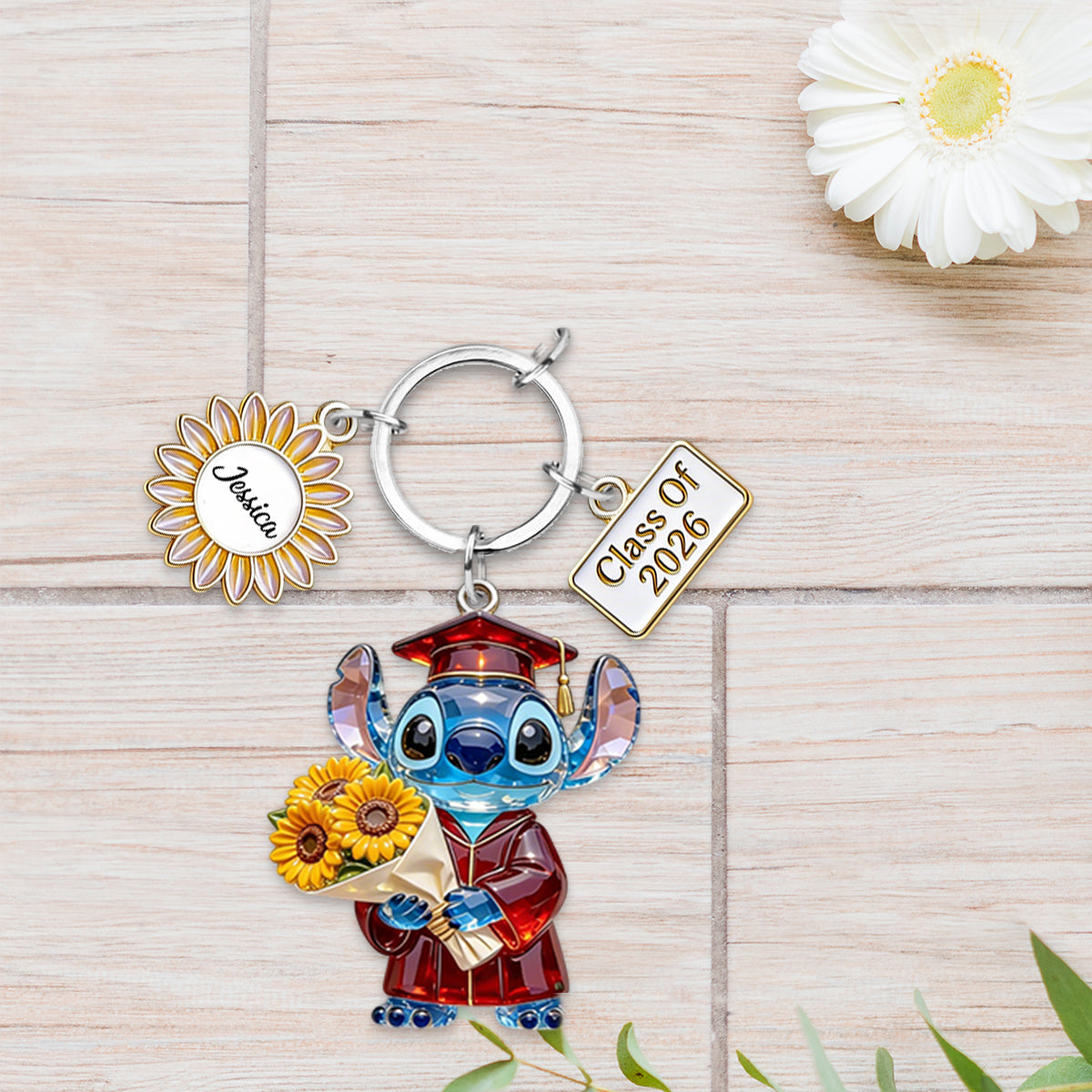 Class Of 2026 - Personalized Ohana Keychain With Charms