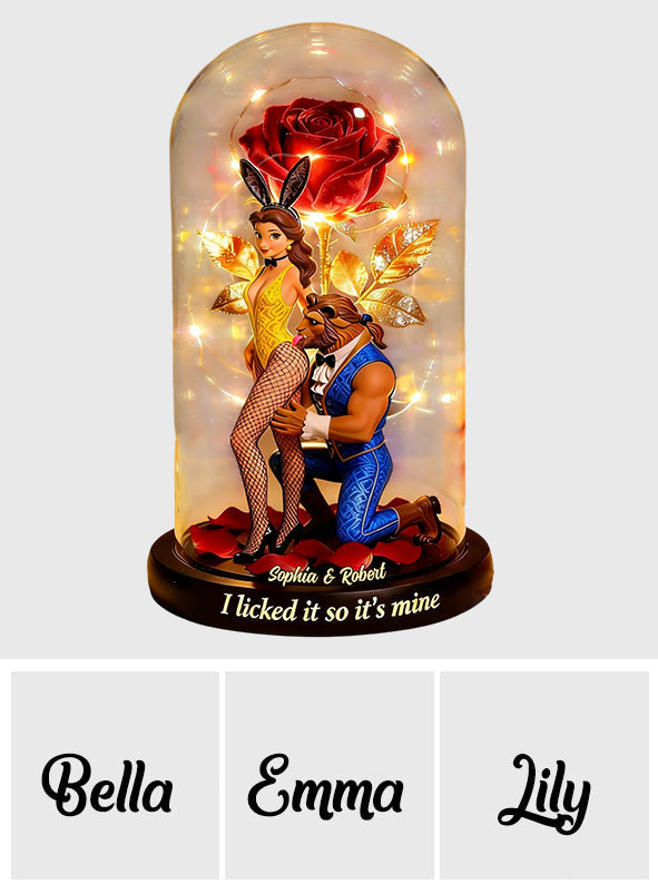 I Licked It So It's Mine - Personalized Beauty And The Beast Custom Shaped Acrylic Plaque