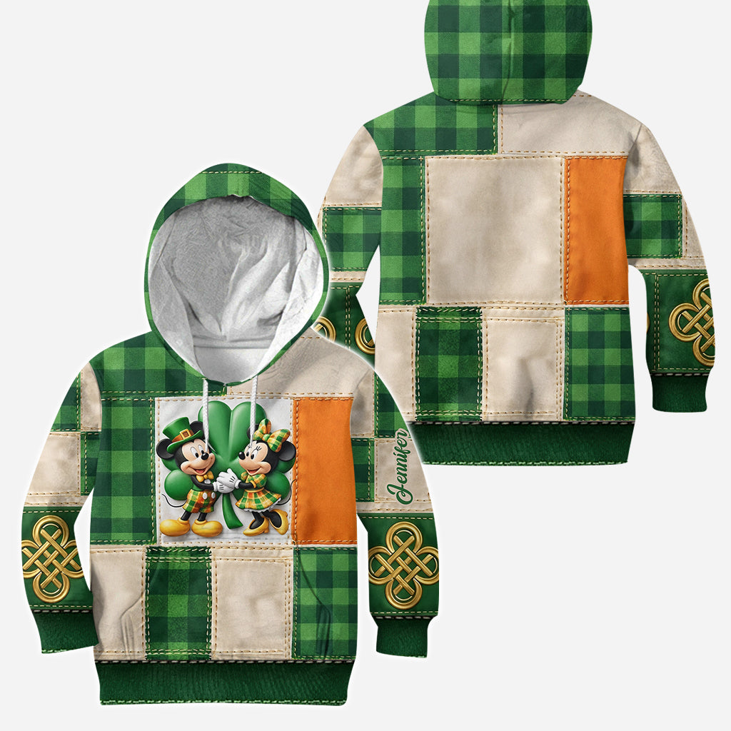 Lucky St. Patrick's Day, Shamrock Patchwork - Personalized Saint Patrick's Day Hoodie and Leggings