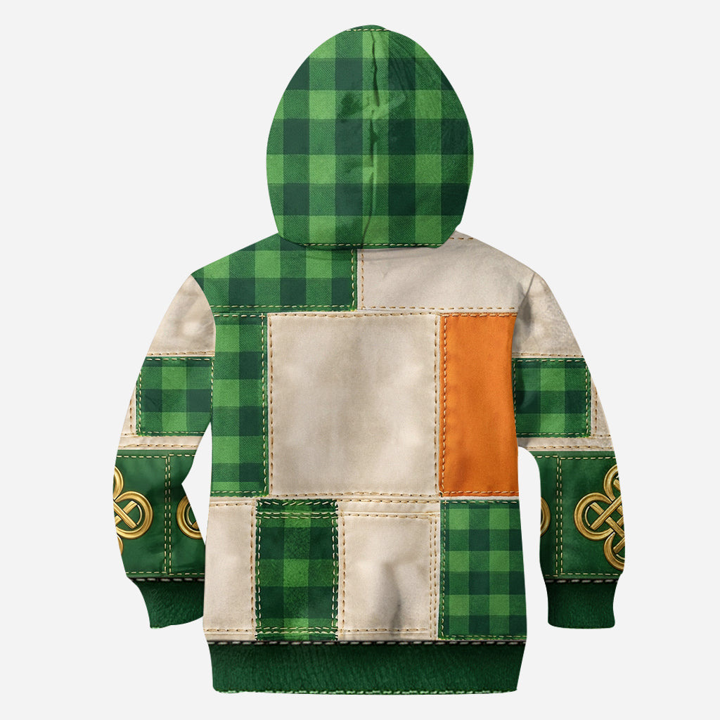 Lucky St. Patrick's Day, Shamrock Patchwork - Personalized Saint Patrick's Day Hoodie and Leggings