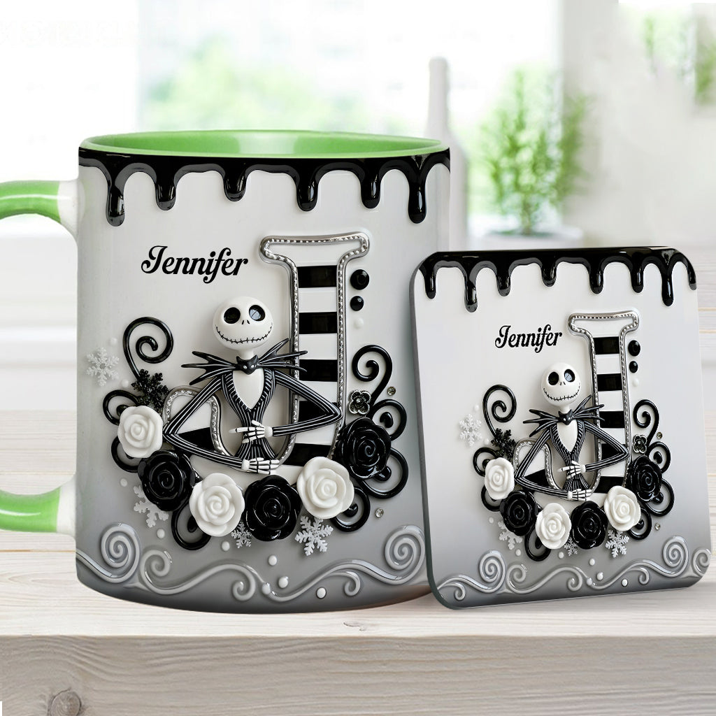 The Christmas Nightmare, Initial Customized - Personalized Nightmare Accent Mug & Coaster