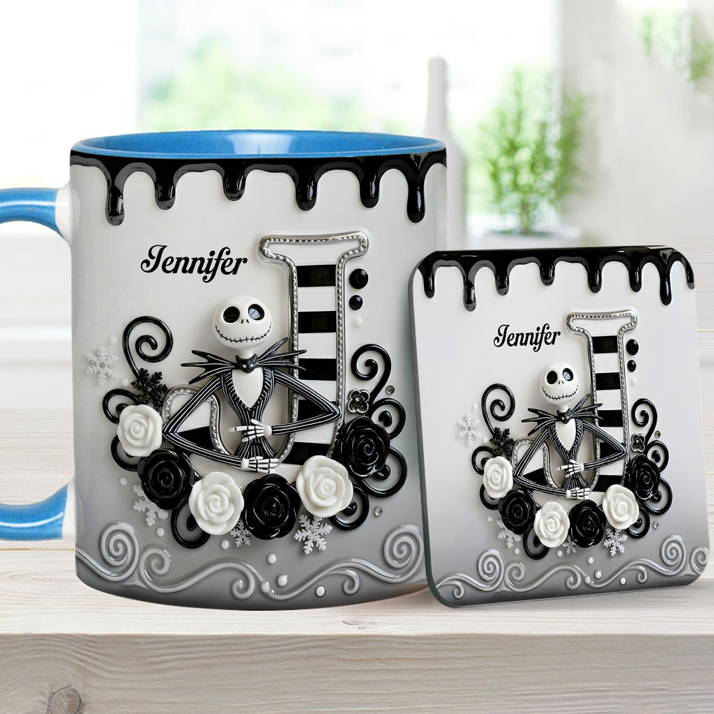 The Christmas Nightmare, Initial Customized - Personalized Nightmare Accent Mug & Coaster