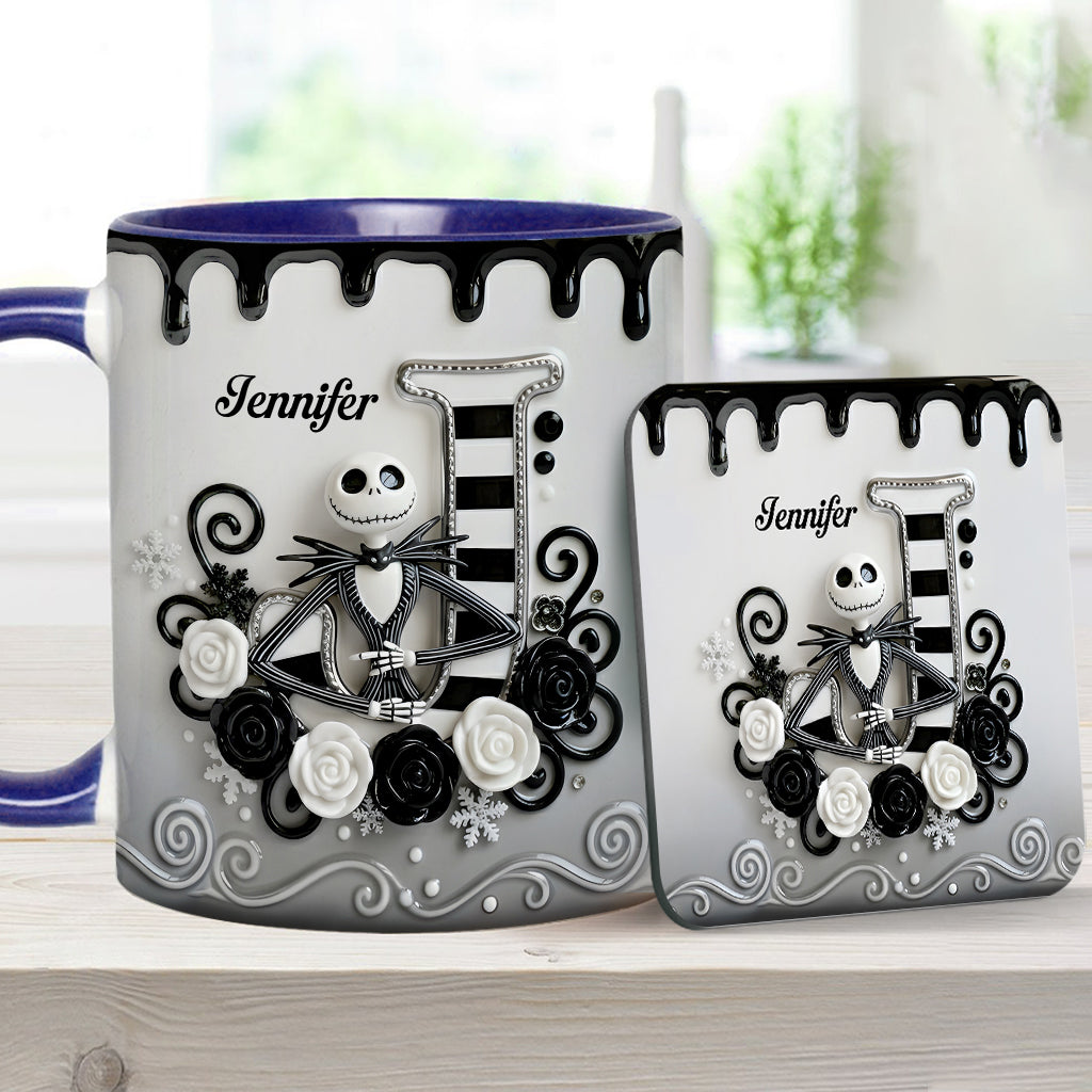 The Christmas Nightmare, Initial Customized - Personalized Nightmare Accent Mug & Coaster