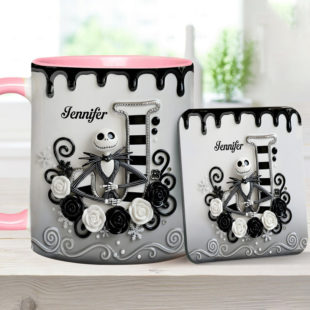 The Christmas Nightmare, Initial Customized - Personalized Nightmare Accent Mug & Coaster