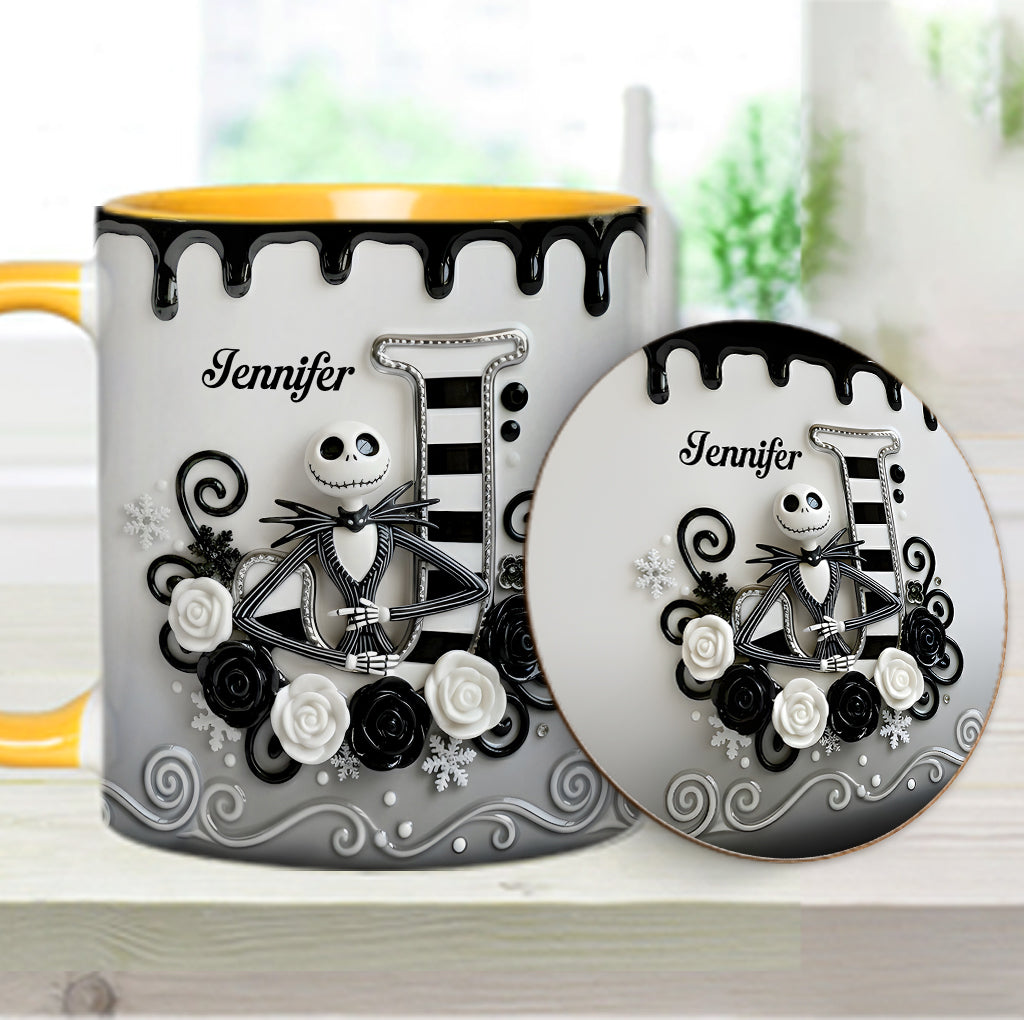 The Christmas Nightmare, Initial Customized - Personalized Nightmare Accent Mug & Coaster