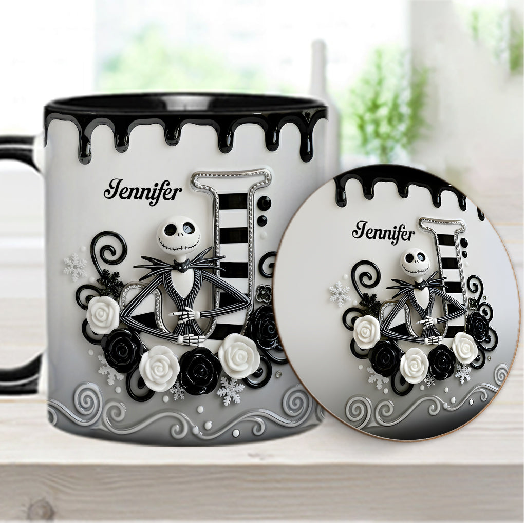 The Christmas Nightmare, Initial Customized - Personalized Nightmare Accent Mug & Coaster