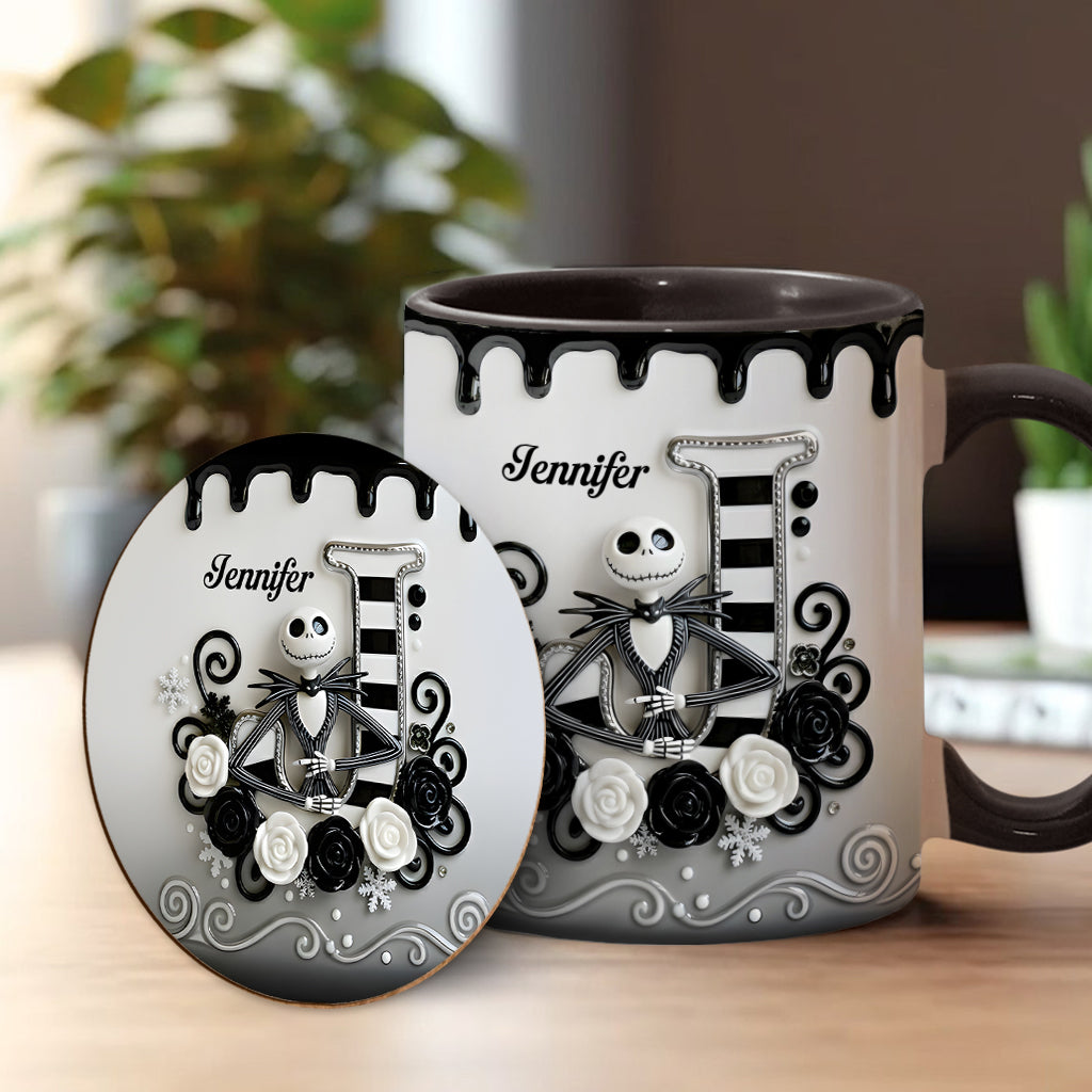 The Christmas Nightmare, Initial Customized - Personalized Nightmare Accent Mug & Coaster