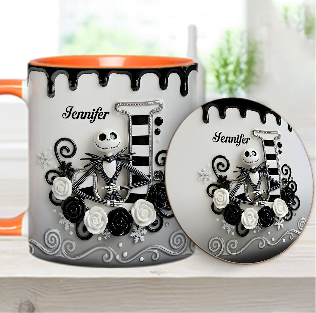 The Christmas Nightmare, Initial Customized - Personalized Nightmare Accent Mug & Coaster