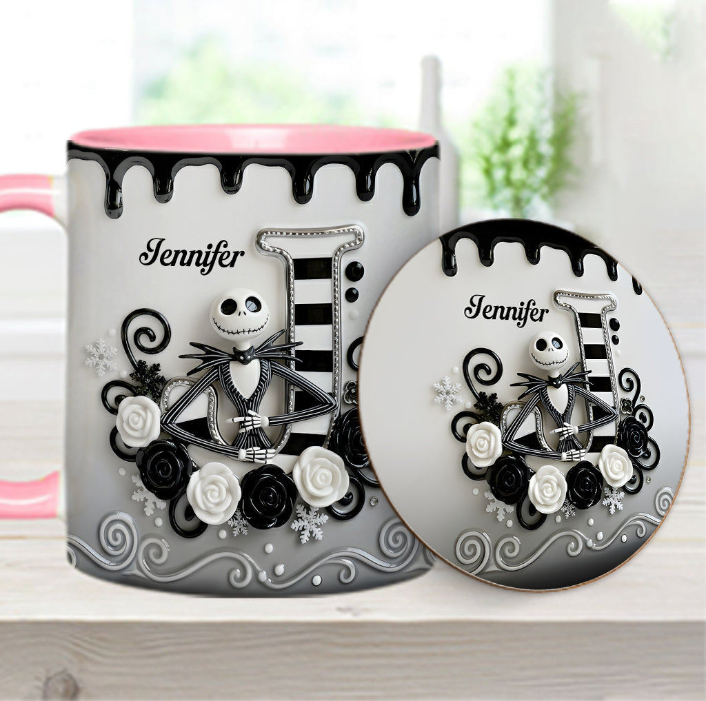 The Christmas Nightmare, Initial Customized - Personalized Nightmare Accent Mug & Coaster