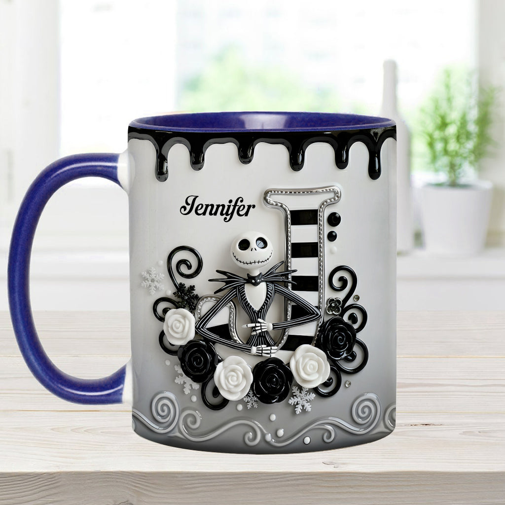 The Christmas Nightmare, Initial Customized - Personalized Nightmare Accent Mug & Coaster