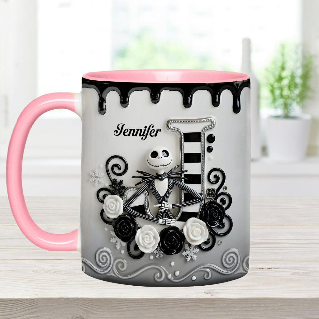 The Christmas Nightmare, Initial Customized - Personalized Nightmare Accent Mug & Coaster