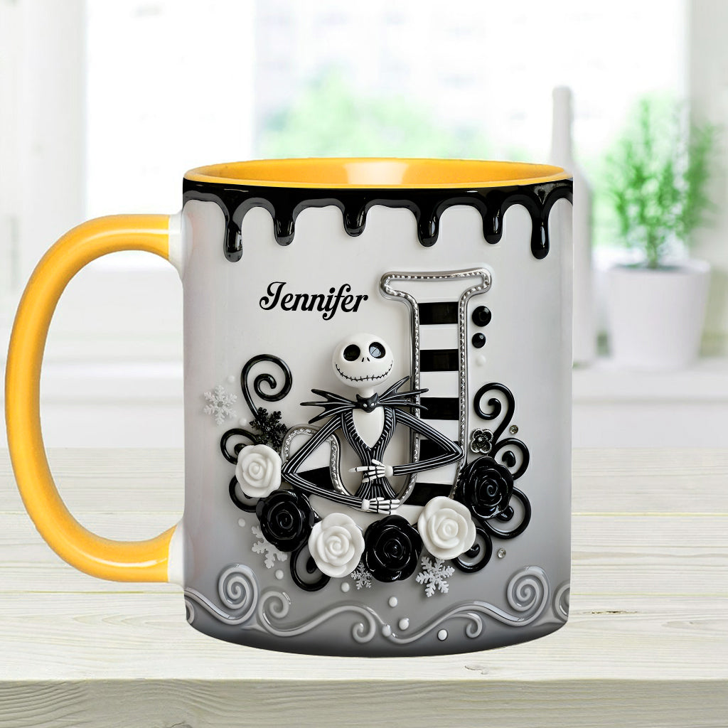 The Christmas Nightmare, Initial Customized - Personalized Nightmare Accent Mug & Coaster