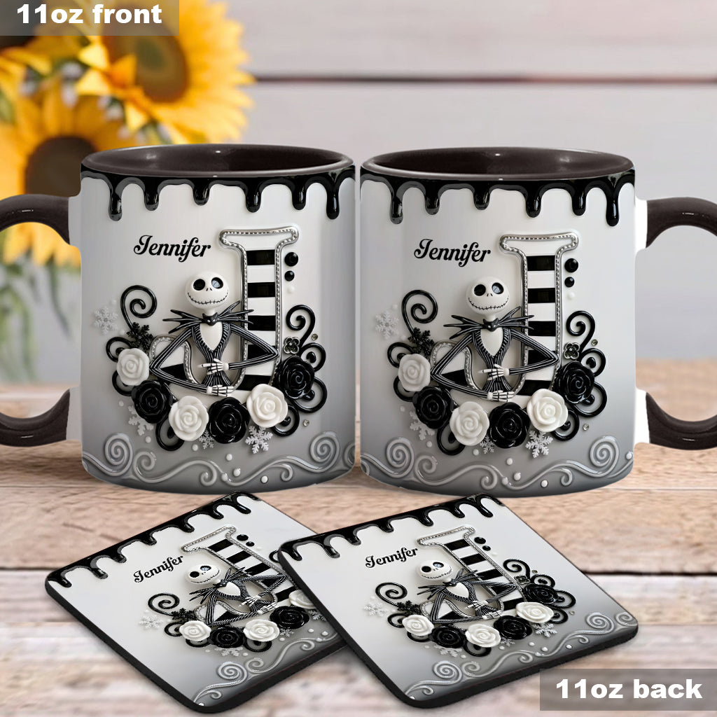 The Christmas Nightmare, Initial Customized - Personalized Nightmare Accent Mug & Coaster