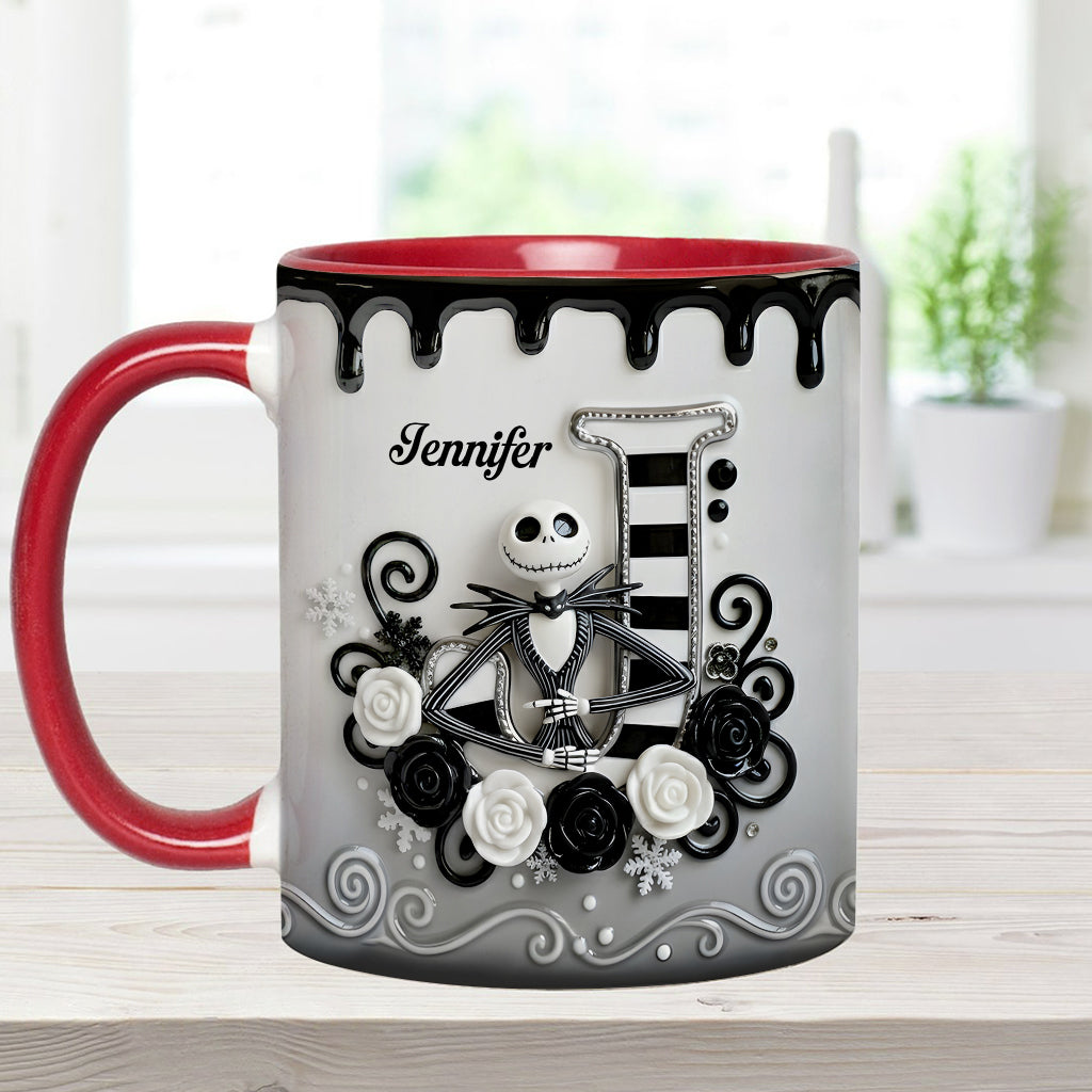 The Christmas Nightmare, Initial Customized - Personalized Nightmare Accent Mug & Coaster