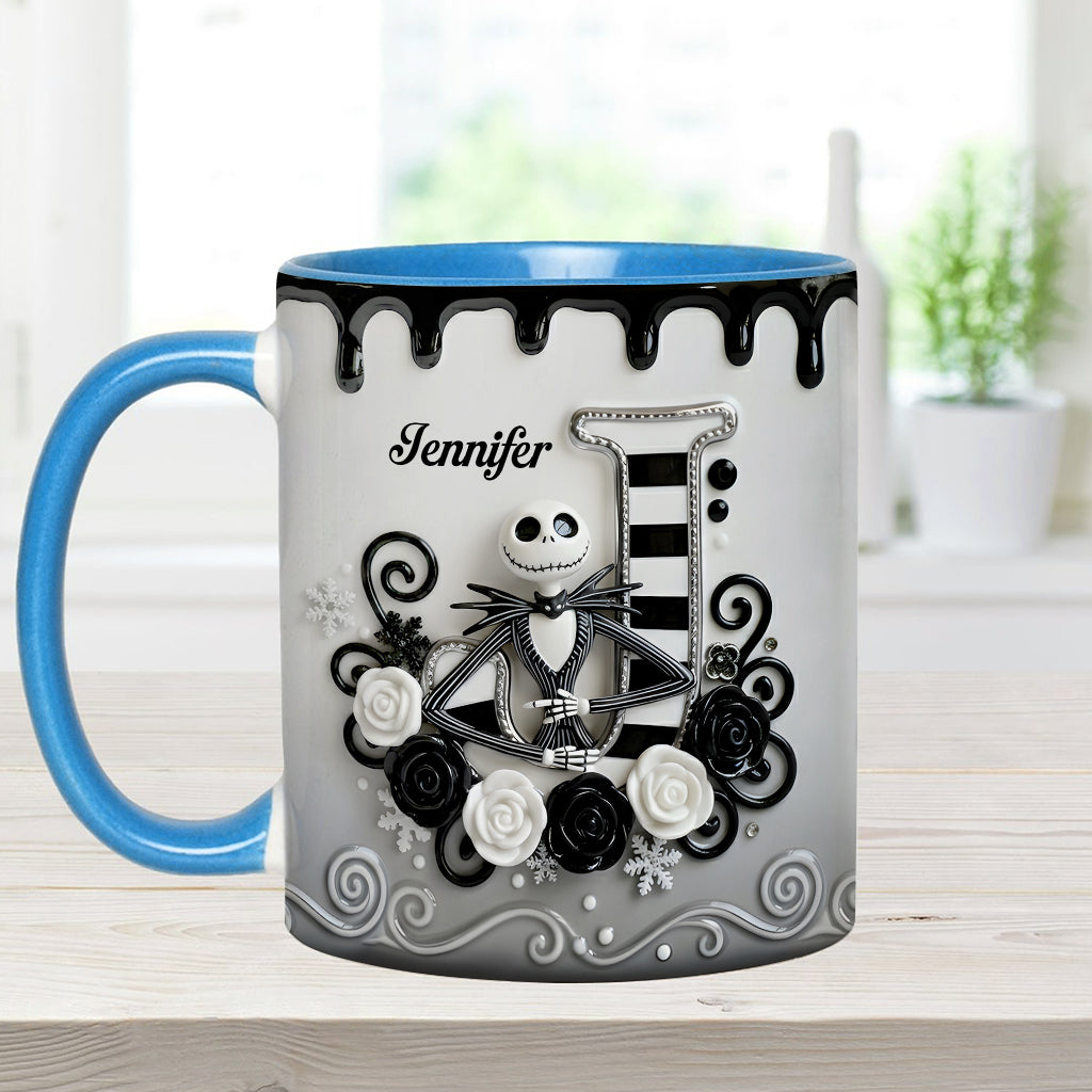 The Christmas Nightmare, Initial Customized - Personalized Nightmare Accent Mug & Coaster