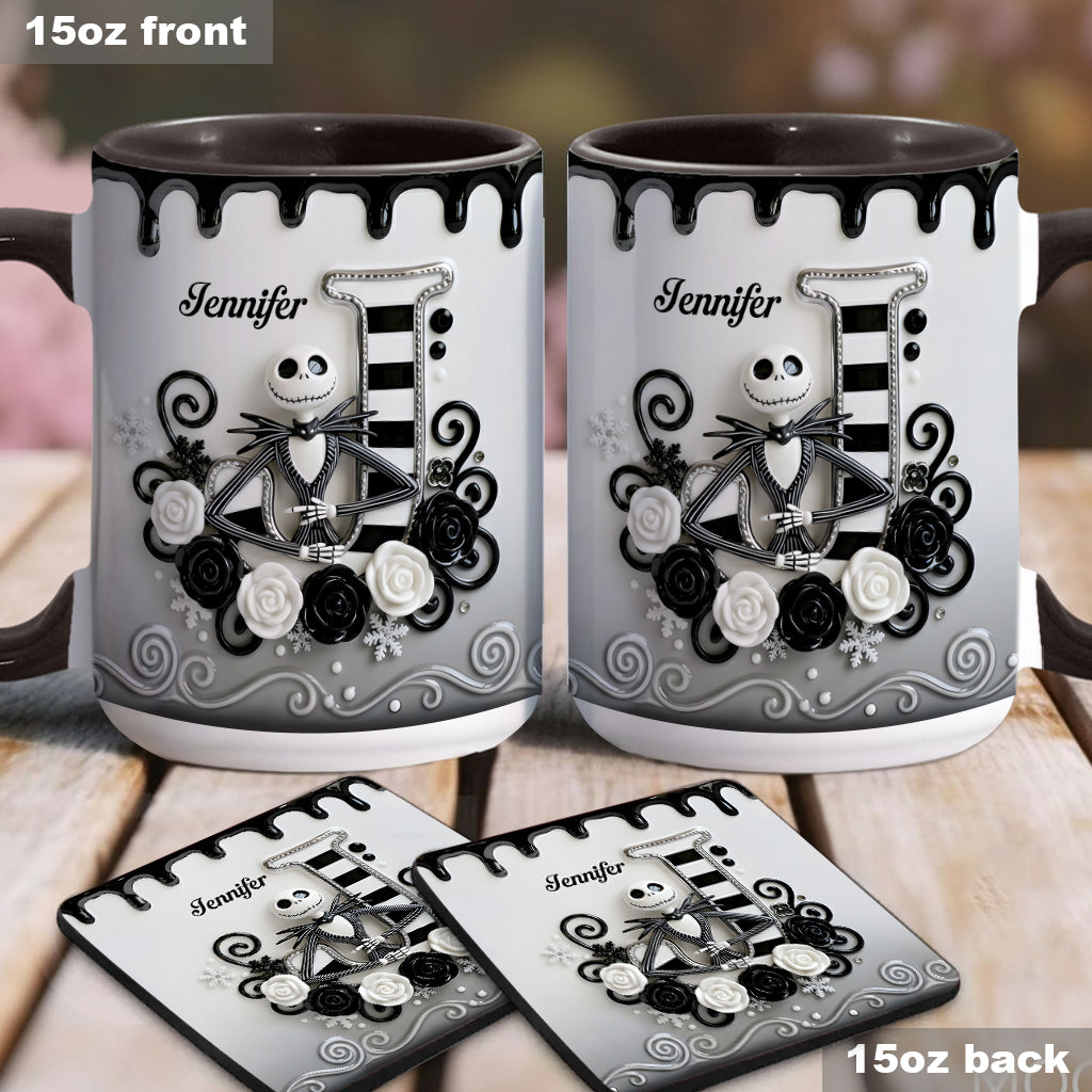 The Christmas Nightmare, Initial Customized - Personalized Nightmare Accent Mug & Coaster