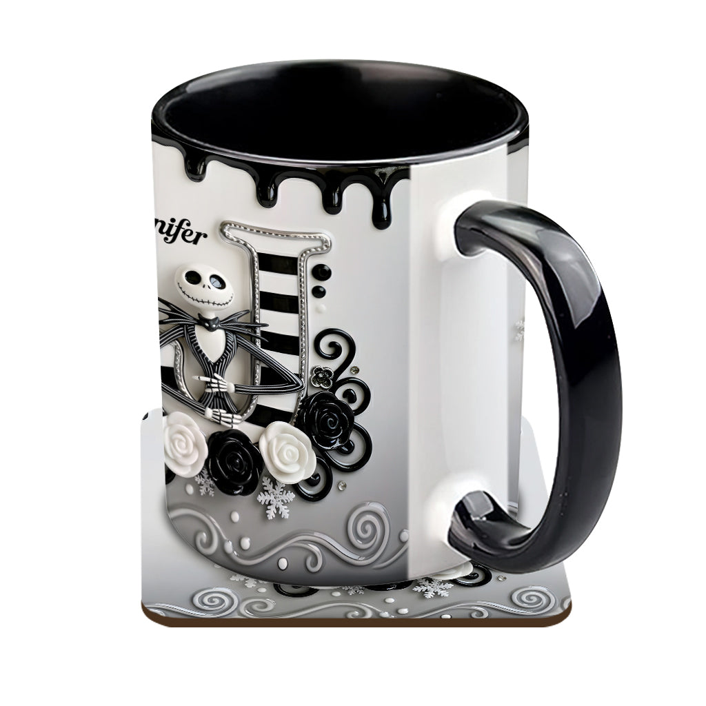 The Christmas Nightmare, Initial Customized - Personalized Nightmare Accent Mug & Coaster
