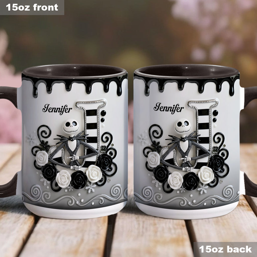 The Christmas Nightmare, Initial Customized - Personalized Nightmare Accent Mug & Coaster