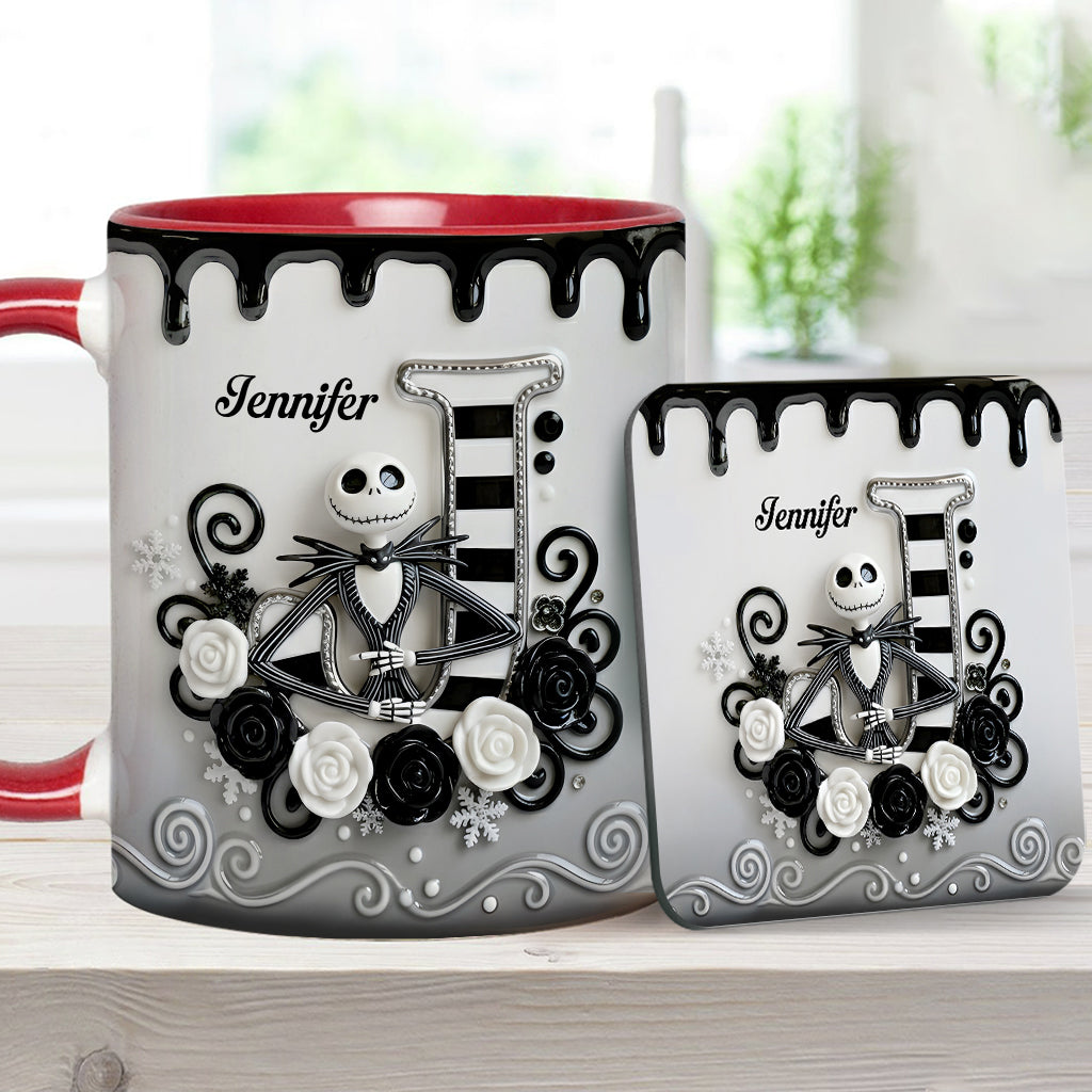 The Christmas Nightmare, Initial Customized - Personalized Nightmare Accent Mug & Coaster