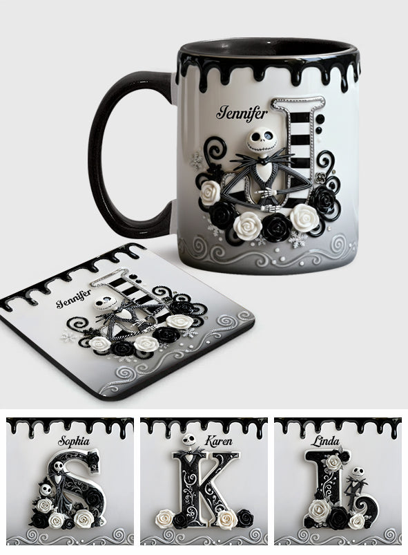 The Christmas Nightmare, Initial Customized - Personalized Nightmare Accent Mug & Coaster