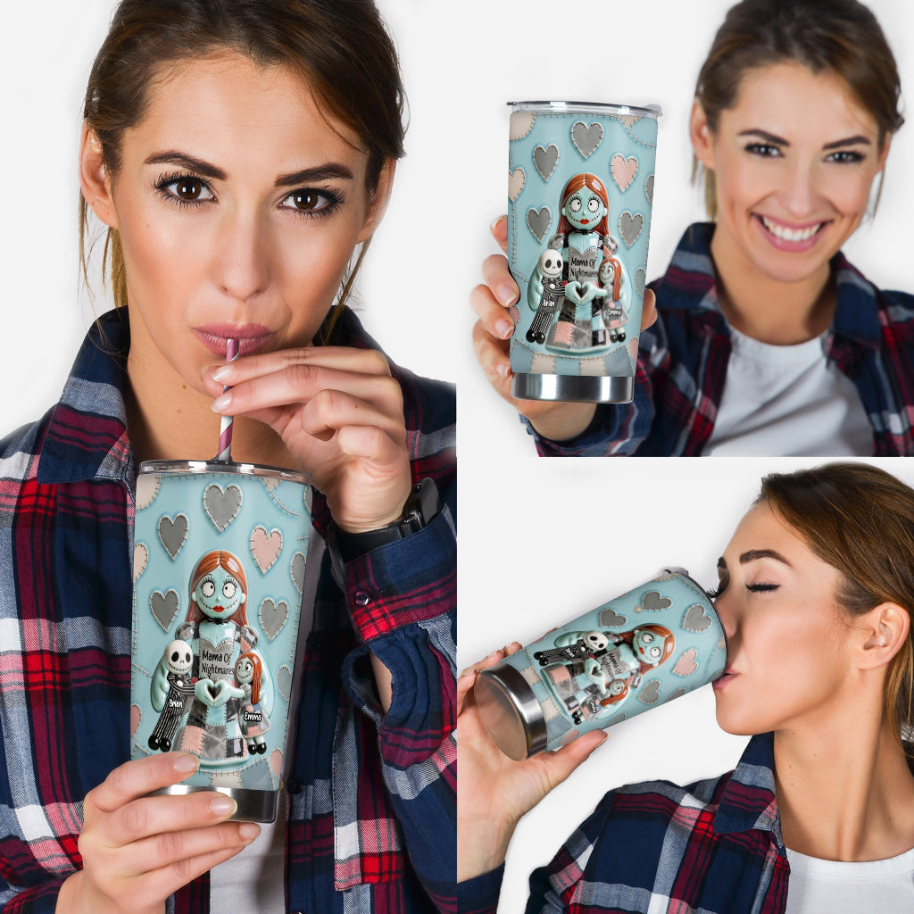 Mama Of Nightmares - Personalized Nightmare Tumbler