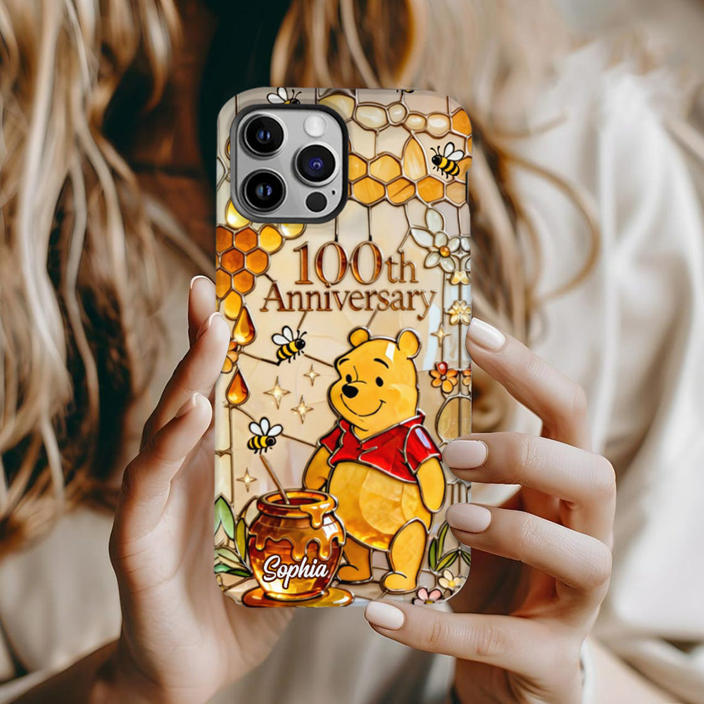 Honey Bear 100th Anniversary - Personalized Yellow Bear Full Print Phone Case