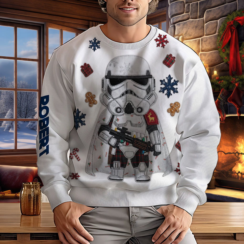 Merry Christmas - Personalized The Force Ugly Sweater