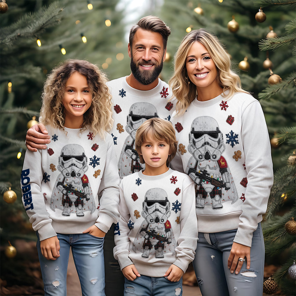 Merry Christmas - Personalized The Force Ugly Sweater