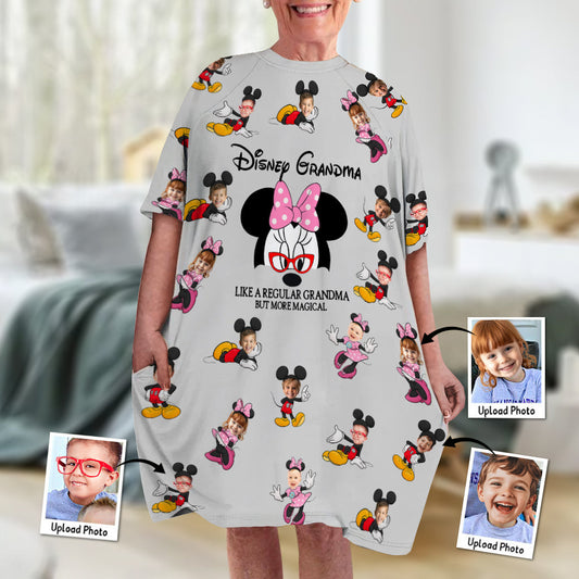 Magical Grandma - Personalized Mouse Sleep T-shirt Dress