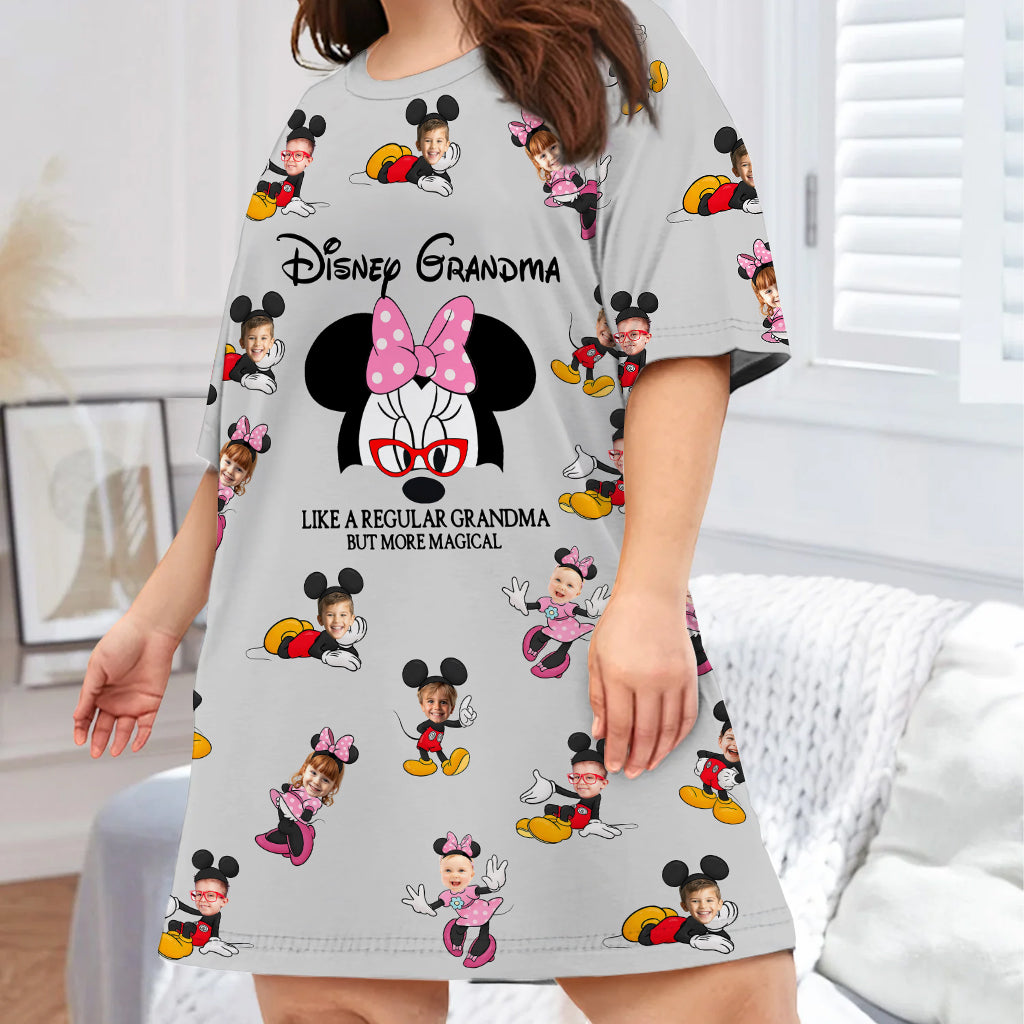 Magical Grandma - Personalized Mouse Sleep T-shirt Dress