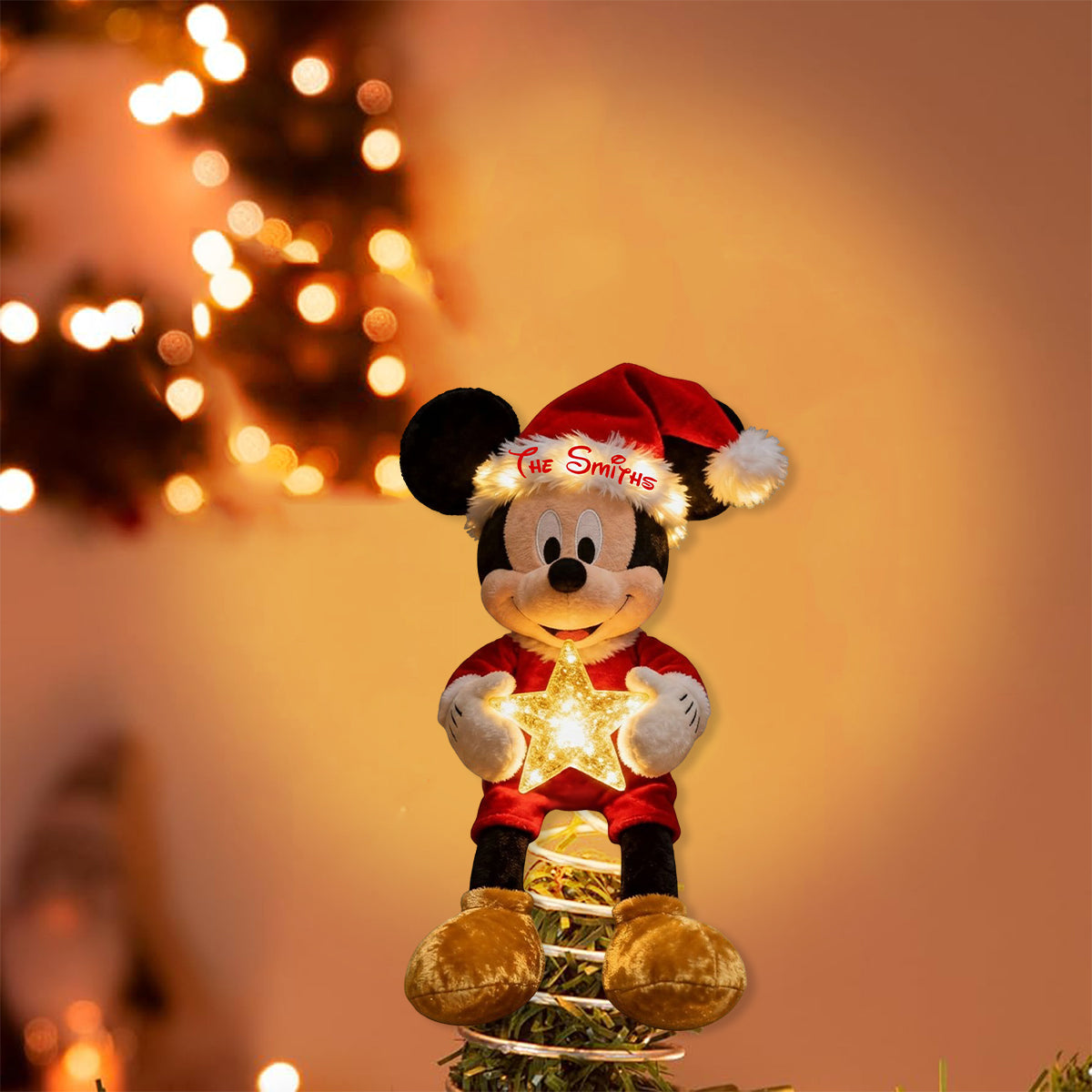 Magical Christmas - Personalized Mouse LED Light Tree Topper