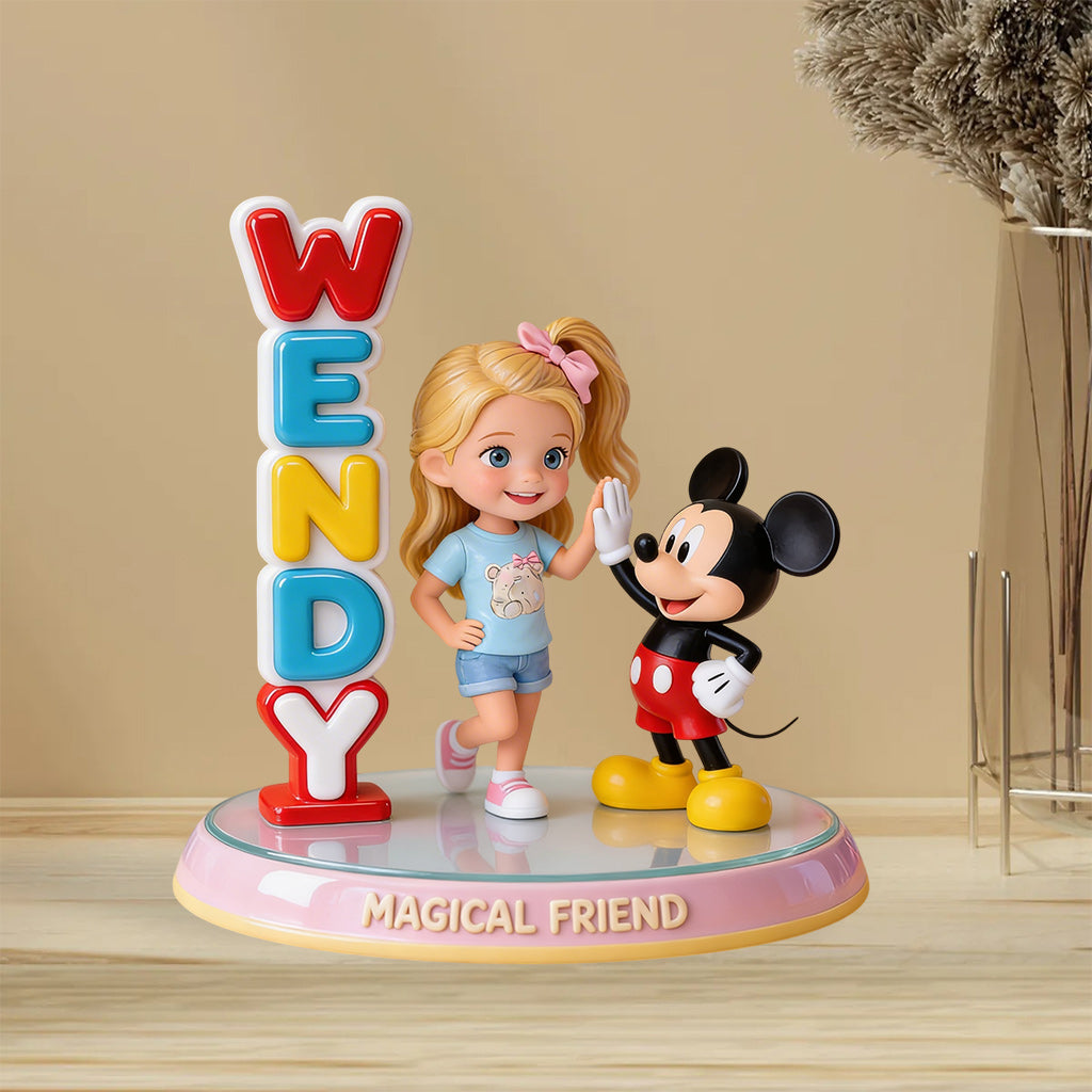 Custom Any Photo Magical Friends - Personalized Mouse Custom Shaped Acrylic Plaque