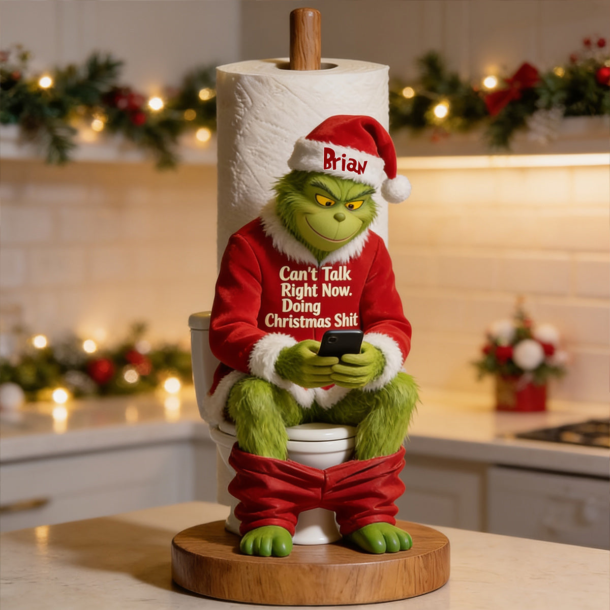 Best Time Of The Year - Personalized Stole Christmas Paper Towel Holder & Soap Dispenser