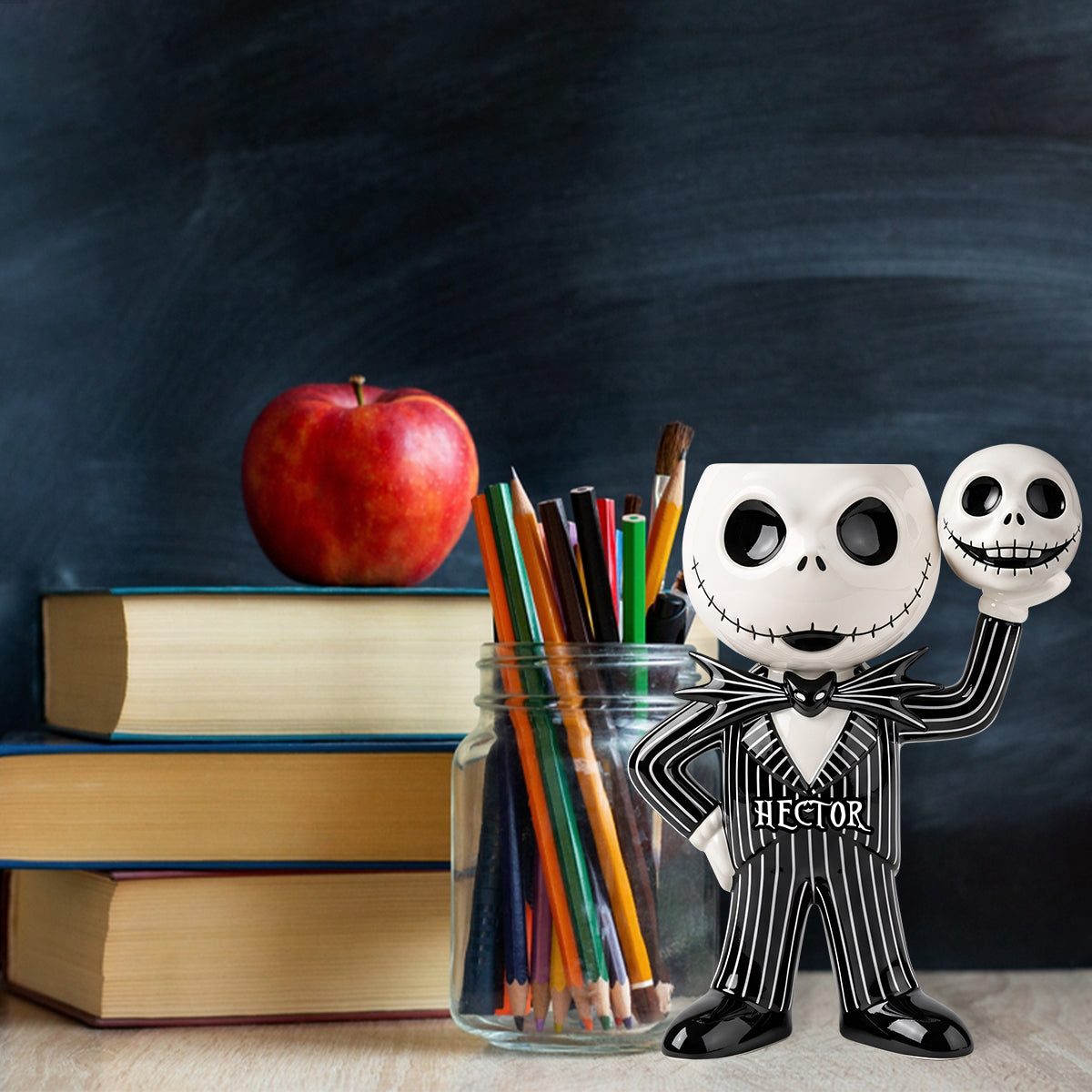 Cute Jack - Personalized Nightmare Wooden Pen Holder