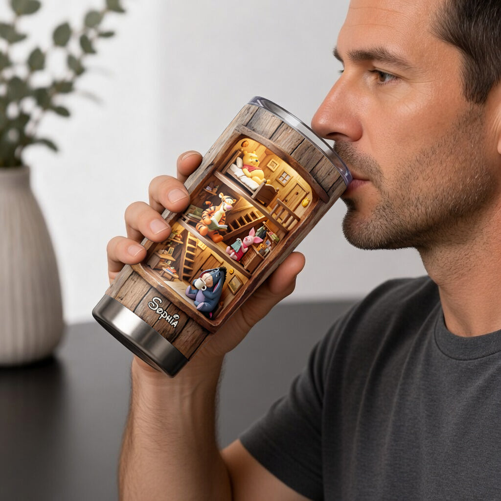 Friends - Personalized Yellow Bear Tumbler