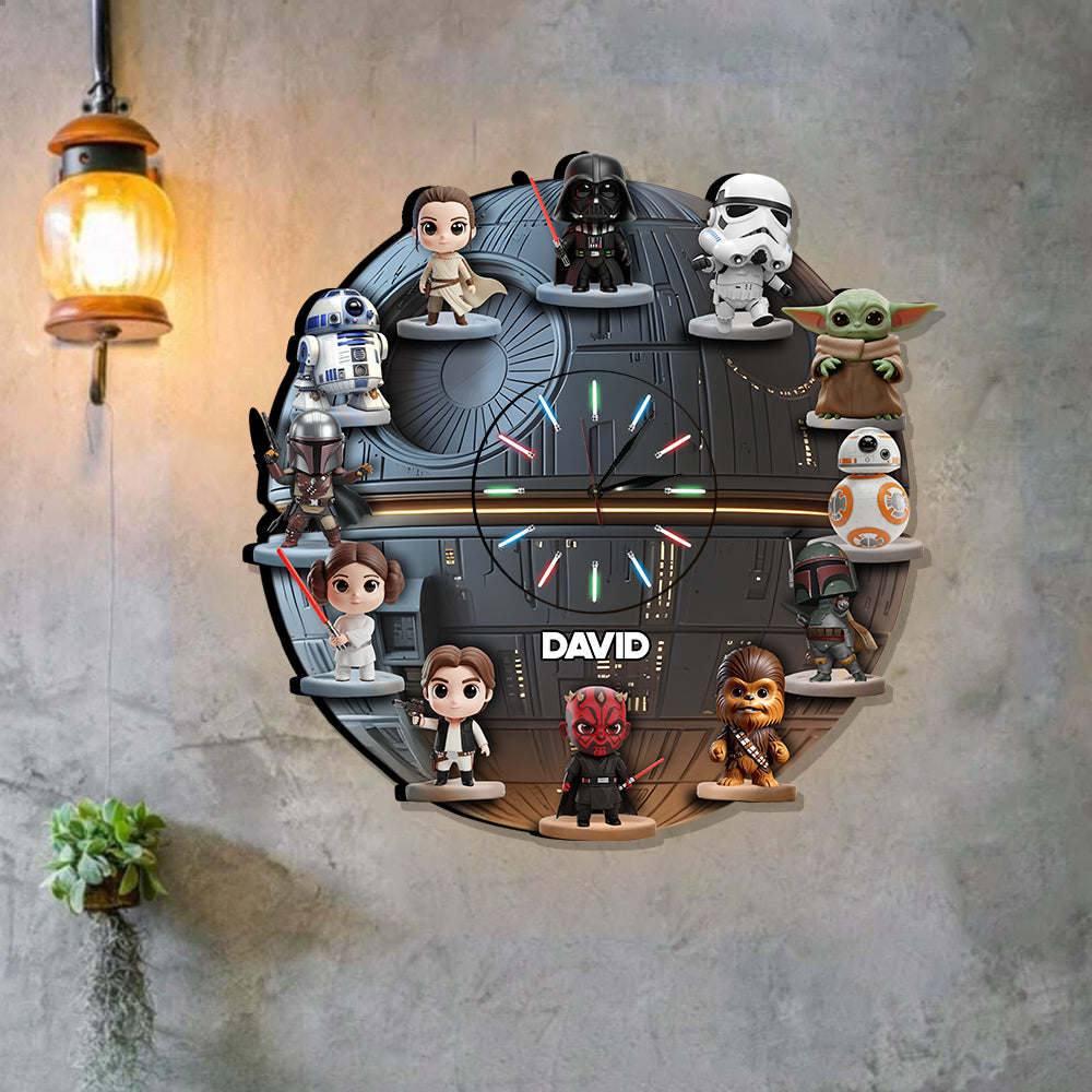 The Strong Force - Personalized The Force LED Light Wall Clock