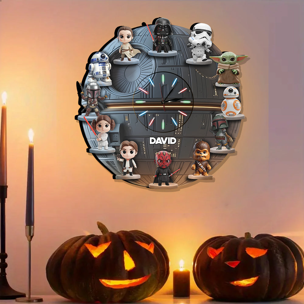 The Strong Force - Personalized The Force LED Light Wall Clock
