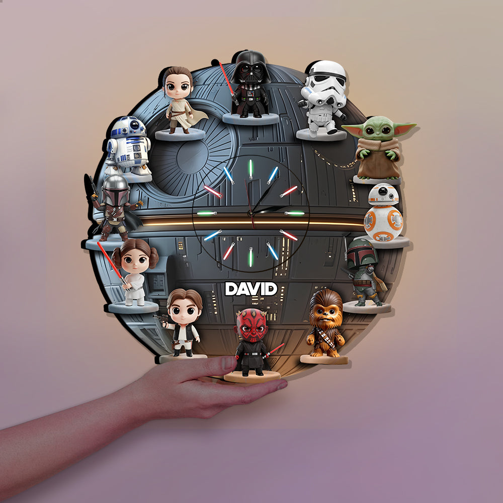 The Strong Force - Personalized The Force LED Light Wall Clock