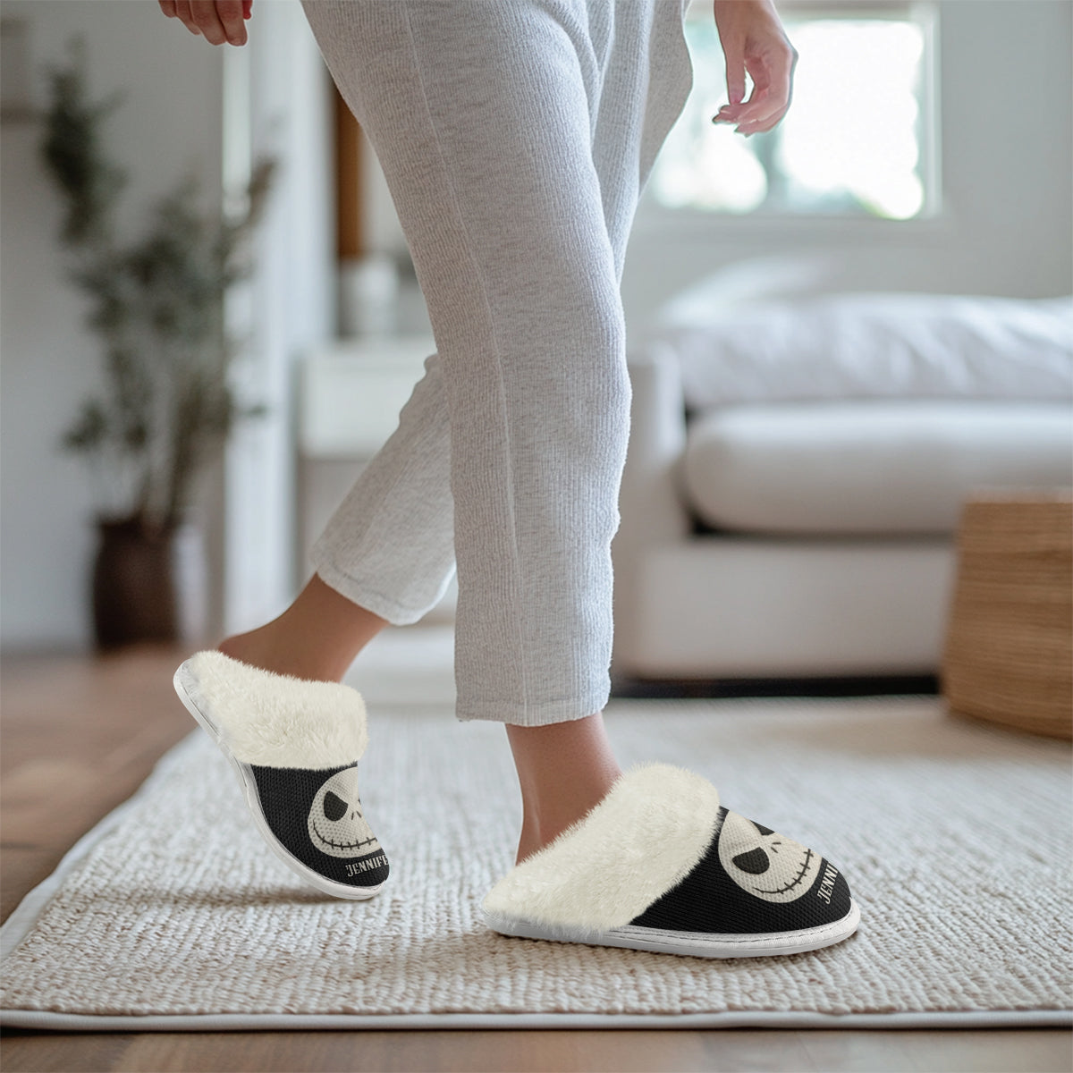 The Nightmare - Personalized Nightmare Slippers With Fur Lining
