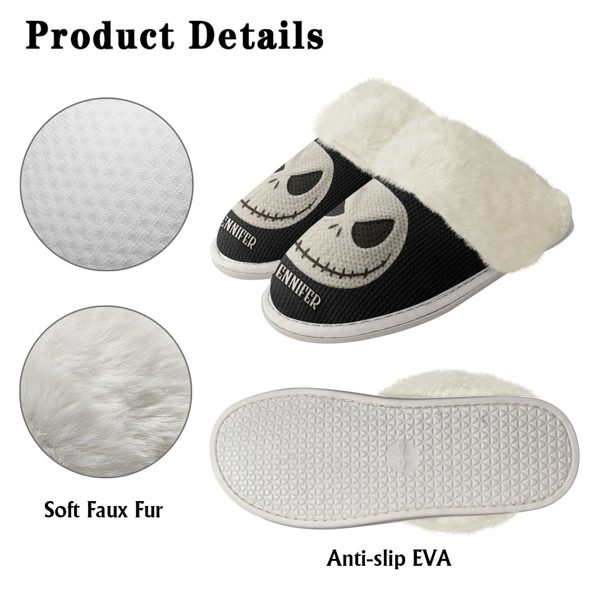 The Nightmare - Personalized Nightmare Slippers With Fur Lining