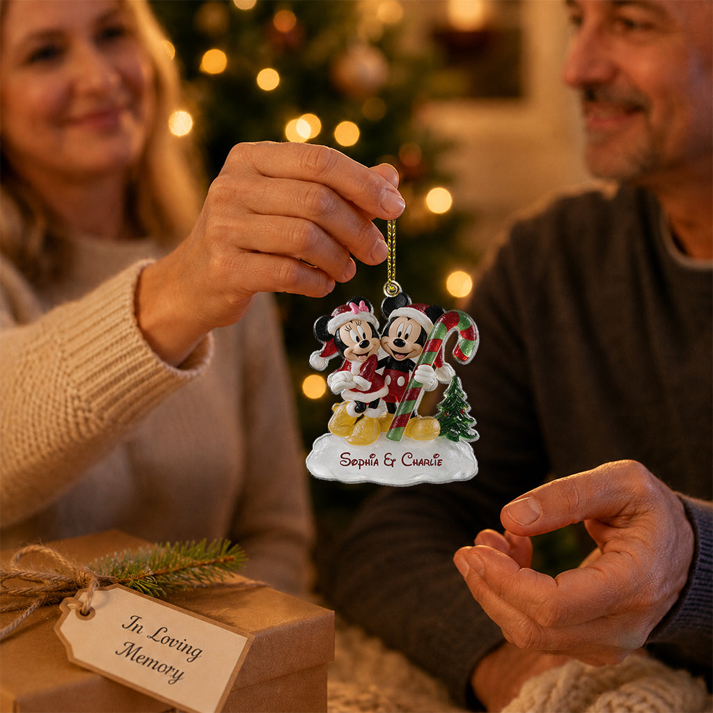 Magical Christmas - Personalized Mouse Custom Shape Glass Ornament