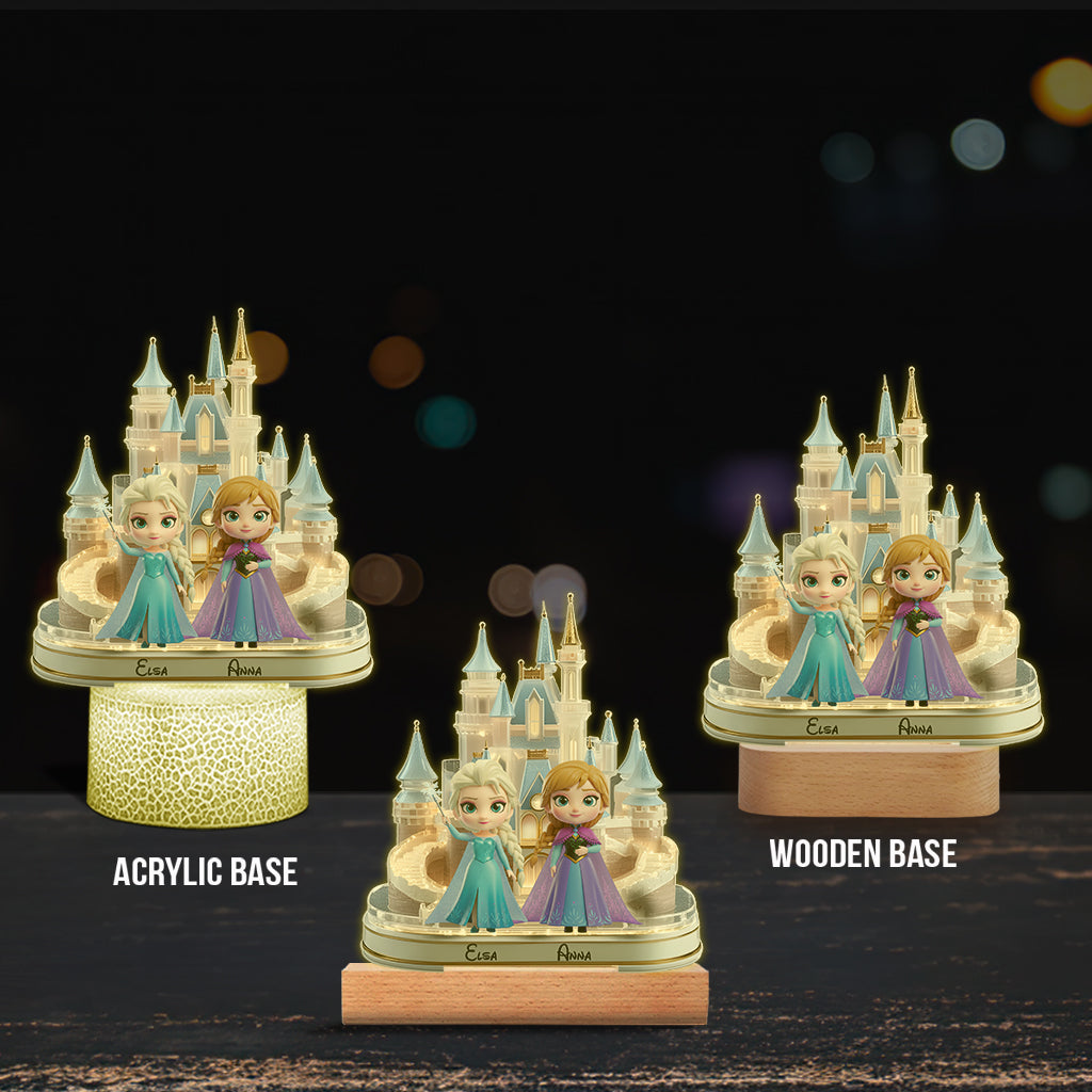 Magical Princess - Personalized Mouse Shaped Plaque Light Base